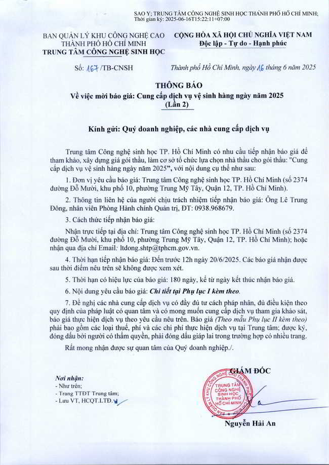 167 TB CNSH, Bao gia DV VS hang ngay Lan 2 signed hình ảnh 0