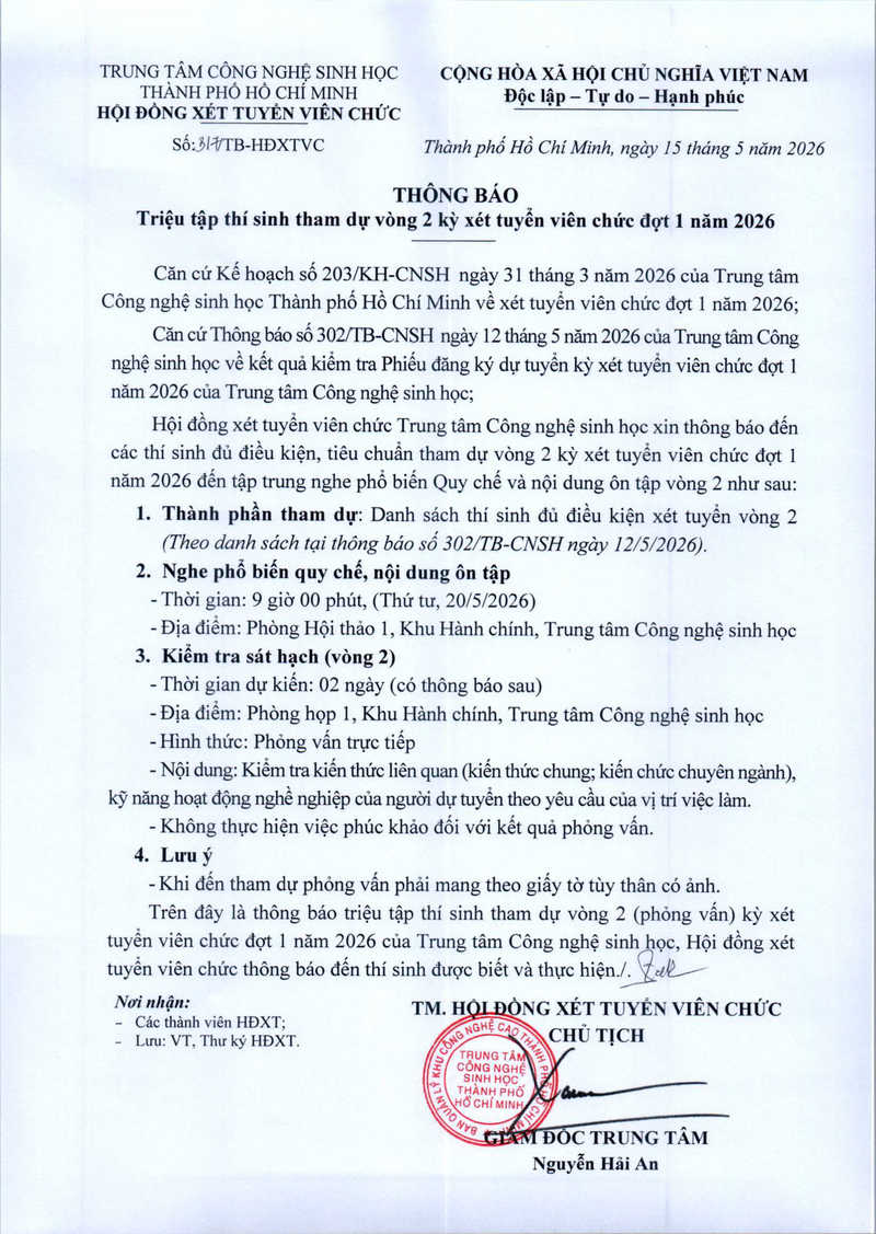 317 TB HĐXT, Trieu tap xt vong 2