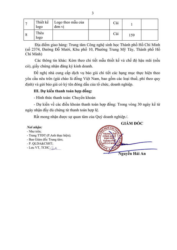 384 TB CNSH, Bao gia dong phuc 2026 hình ảnh 2