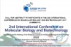 CALL FOR ABSTRACT TO PARTICIPATE IN THE 2ND INTERNATIONAL CONFERENCE ON MOLECULAR BIOLOGY AND BIOTECHNOLOGY 2017 (ICMBB2017)